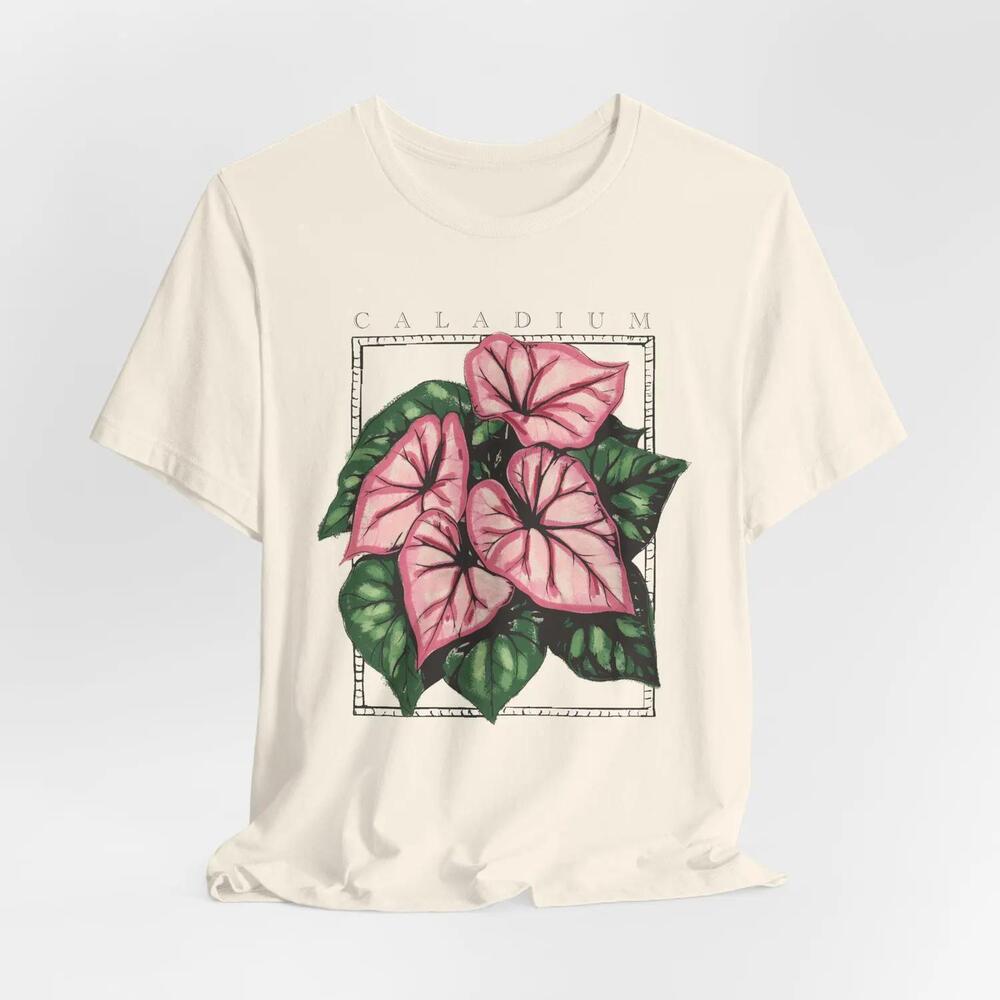 Caladium Floral T Shirt Unisex Style Bohemian Tee